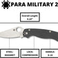 Spyderco Paramilitary 2 Knife Gray G-10 *2nd (3.4" Stonewash Maxamet)
